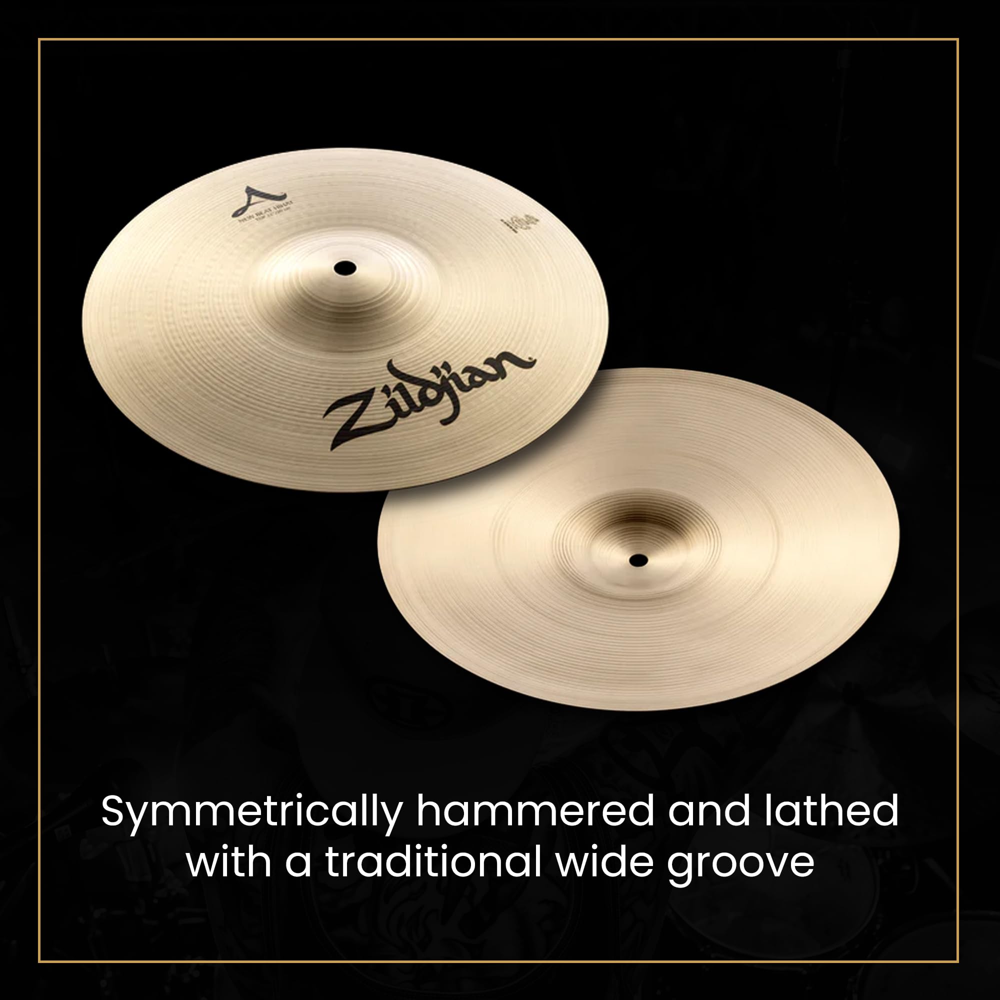 Zildjian A0133 14" A New Beat Hi-Hat Cymbals Pair w/ Drumstick Bag