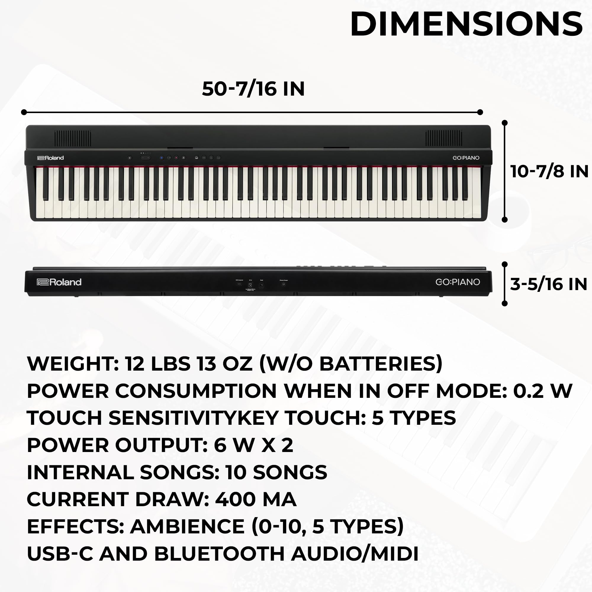 Roland GO-88PX 88-Key Digital Piano w/ Adjustable Stand