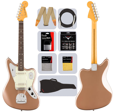 Fender American Professional Classic Jaguar - Faded Firemist Gold w/ Cleaning Kit