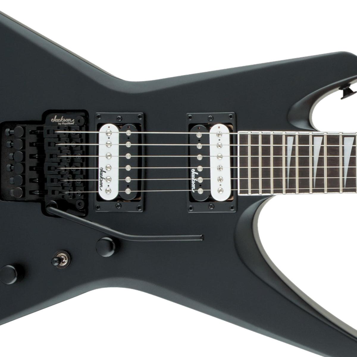 Jackson Warrior JS32 Electric Guitar - Satin Black w/ Instrument Cable