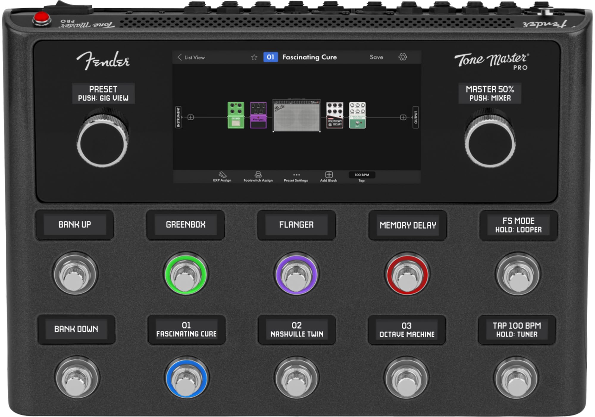 Fender Tone Master Pro Multi-Effect Guitar Processor w/ Instrument Cable