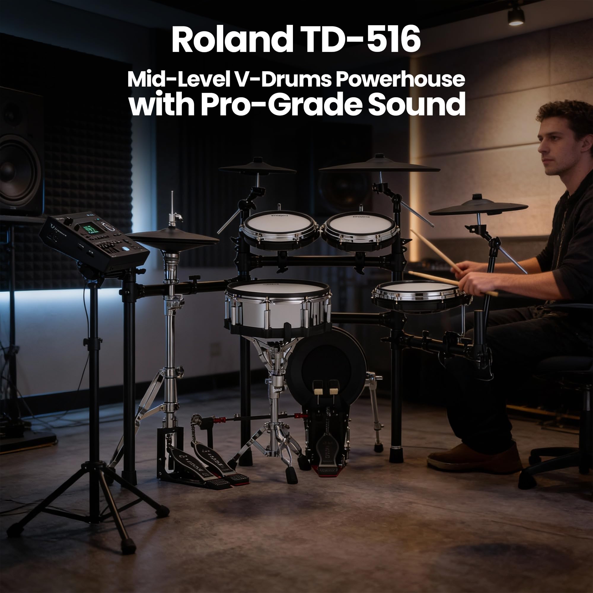 Roland TD516 V-Drums Electronic Drum Kit w/ Drumsticks