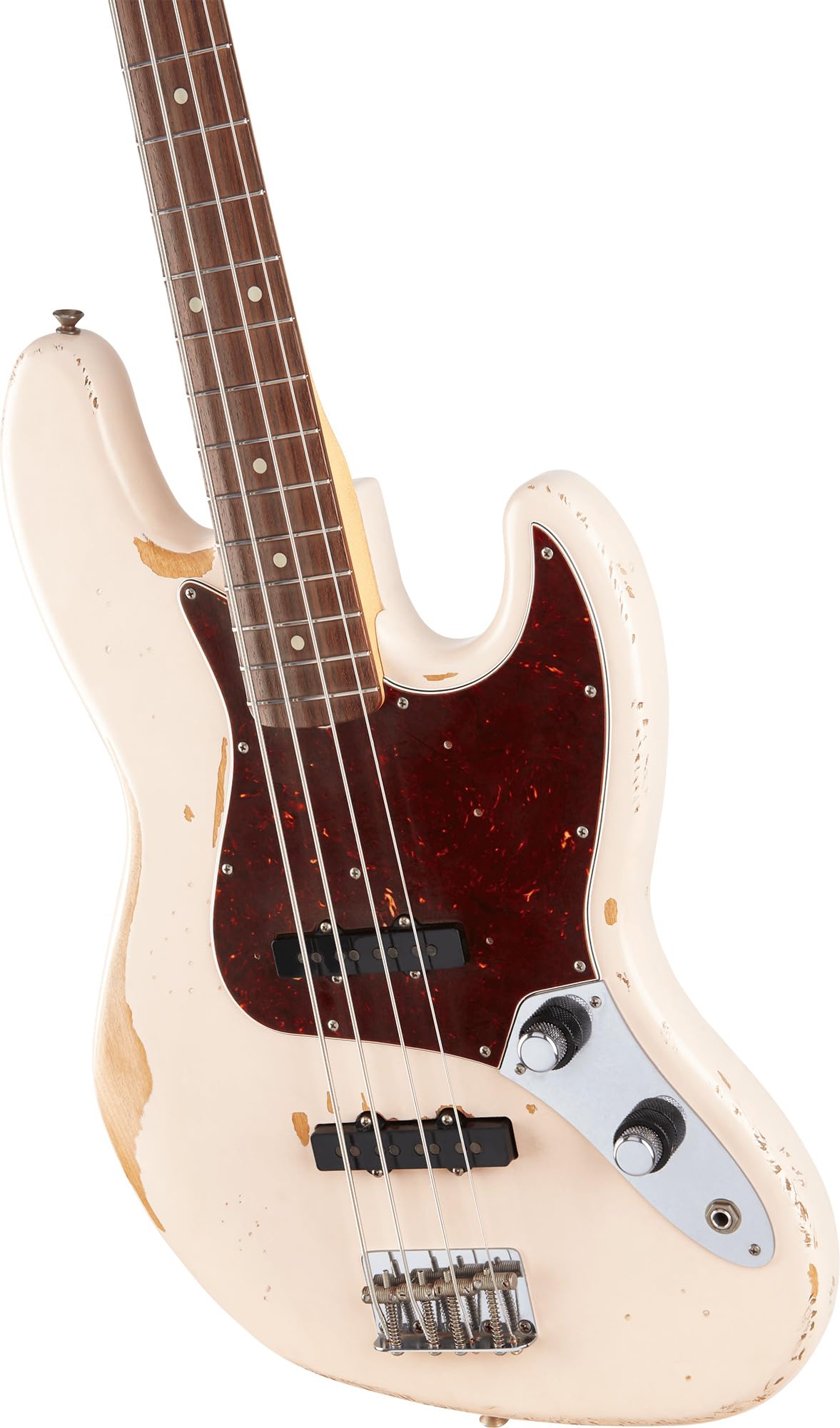 Fender Flea Jazz Bass - Roadworn Shell Pink w/ Guitar Cleaning Kit
