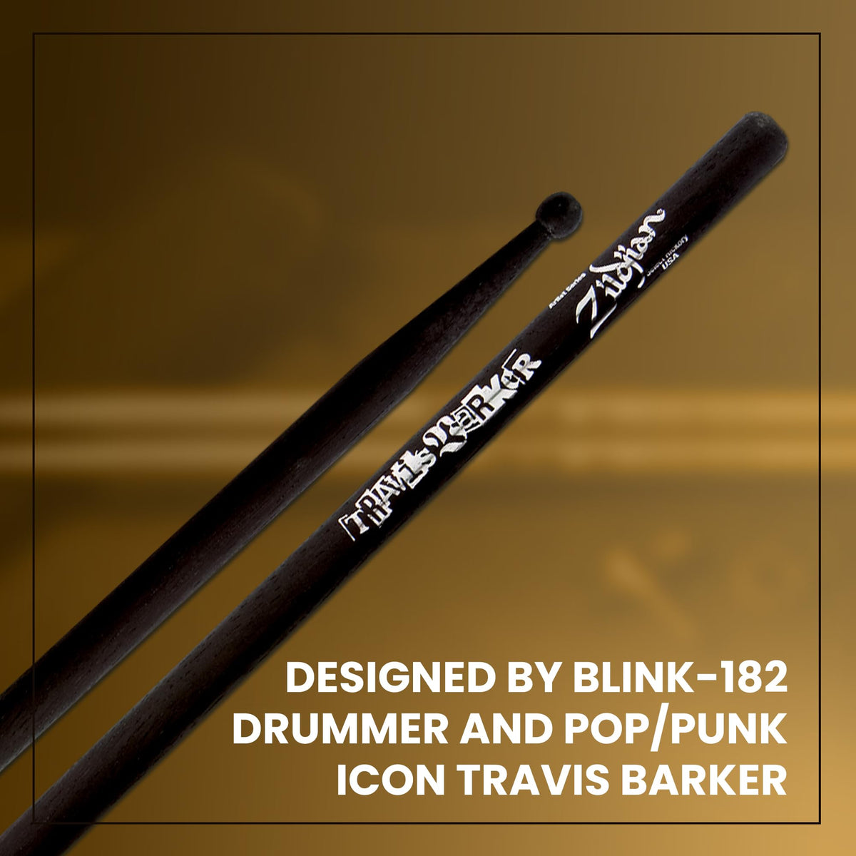 Zildjian ZASTBLK Travis Barker Black Artist Series Drumsticks