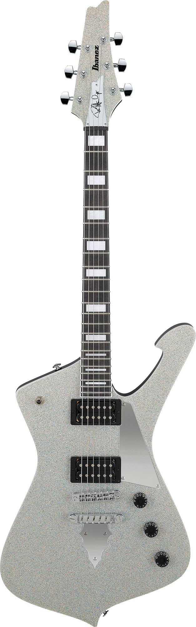 Ibanez PS60 Paul Stanley Electric Guitar - Silver Sparkle w/ Amplifier