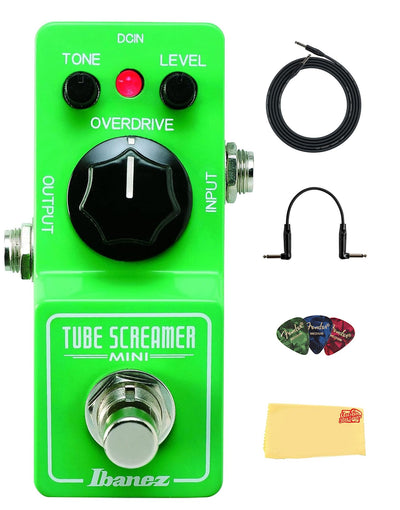 Ibanez TSMINI Mini Tube Screamer Overdrive Pedal w/ Instrument Cable