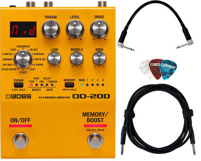 Boss OD-200 Hybrid Drive w/ Instrument Cable