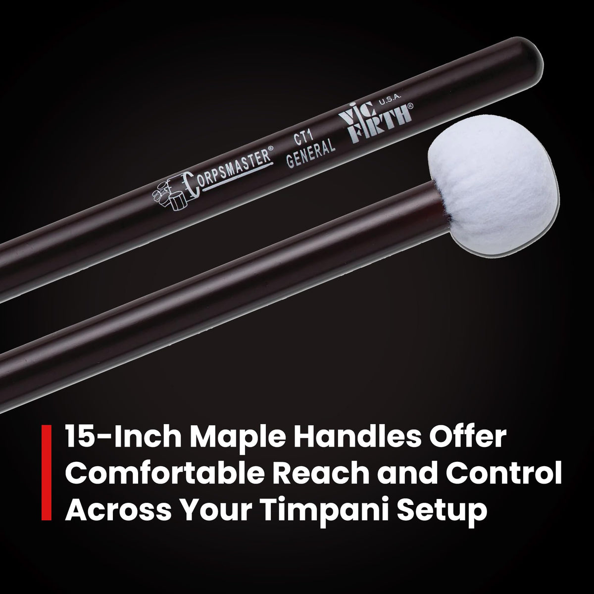Vic Firth CT1 Corpsmaster Timpani General Mallets