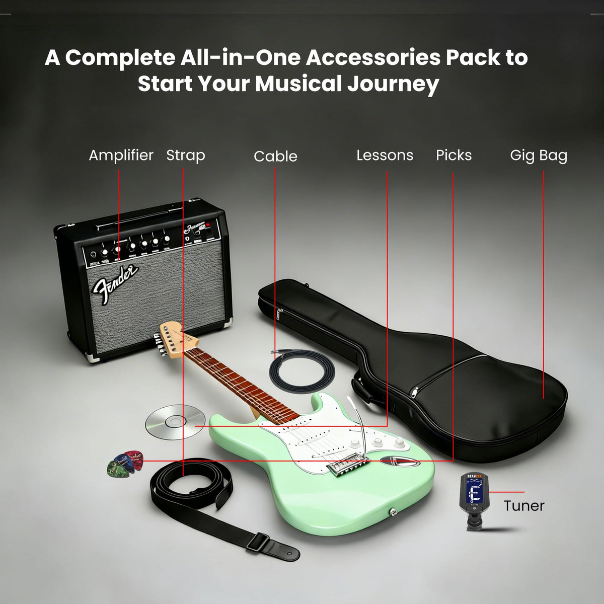 Fender Squier Sonic Stratocaster Pack - Surf Green