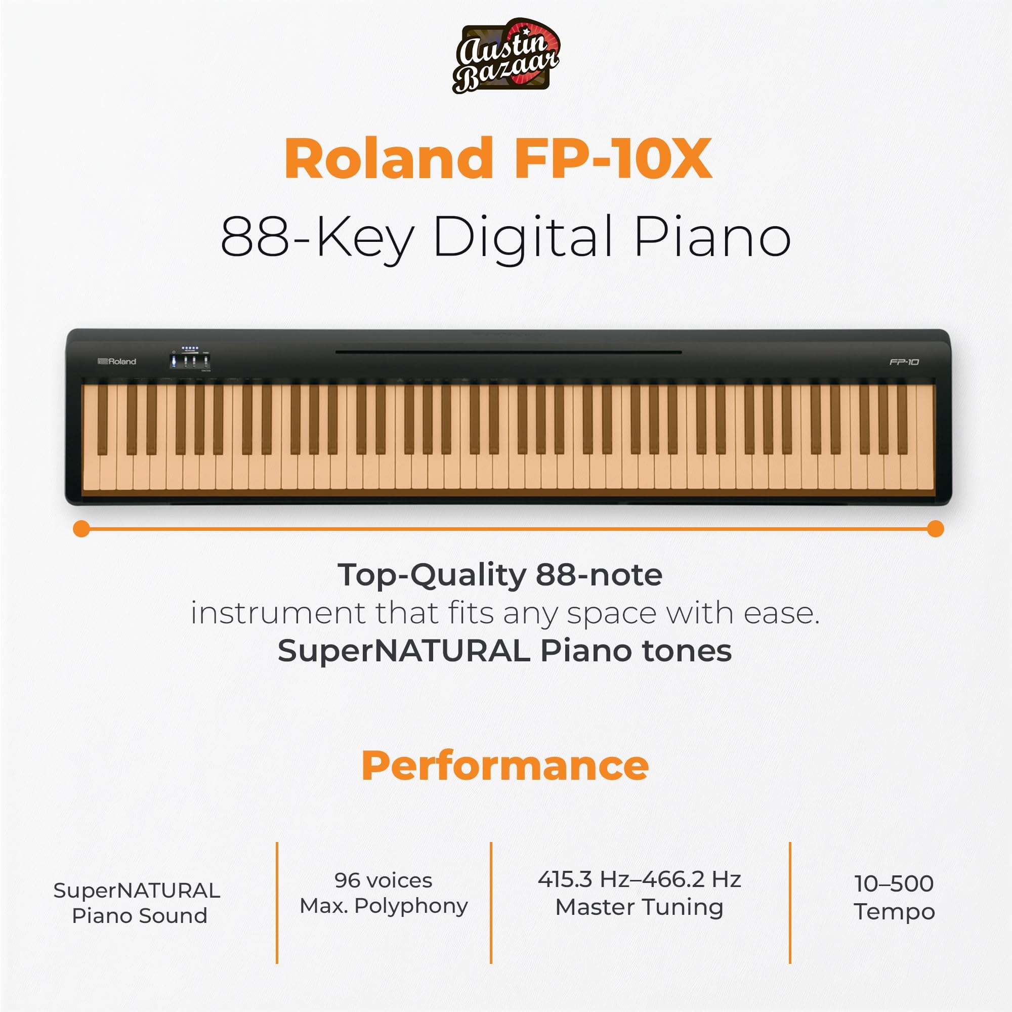 Roland FP-10 88-Key Digital Piano w/ Sustain Pedal