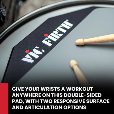 Vic Firth PAD6D 6" Double-Sided Practice Pad w/ Drumsticks
