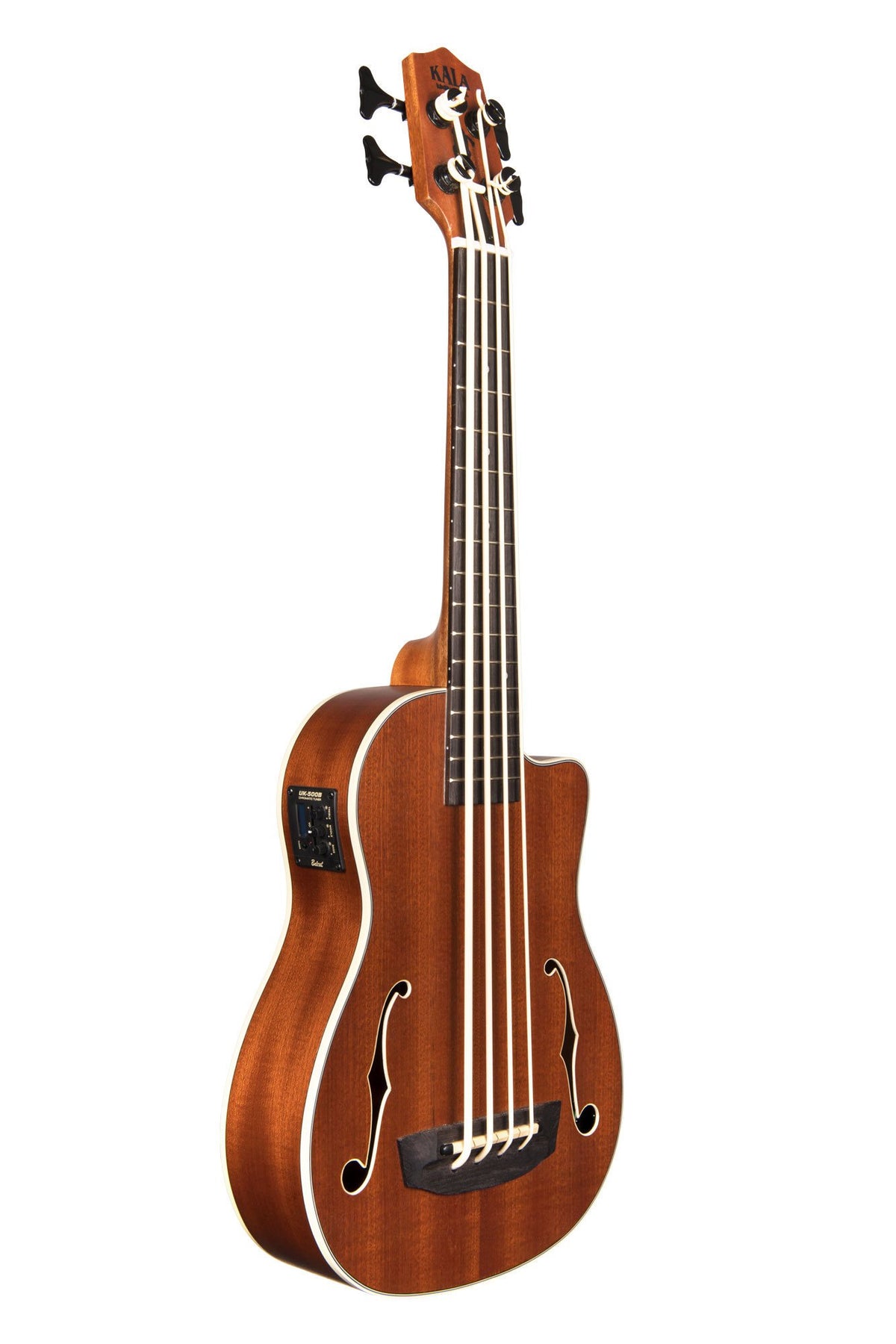 Kala U-Bass-JYMN-FS Journeyman Acoustic-Electric U-Bass Ukulele w/ Hard Case