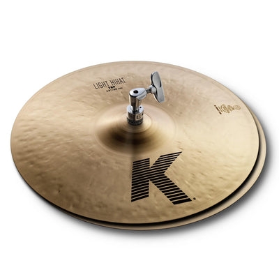 Zildjian K0812 14" K Light Hi-Hat Cymbals Pair w/ Drumstick Bag