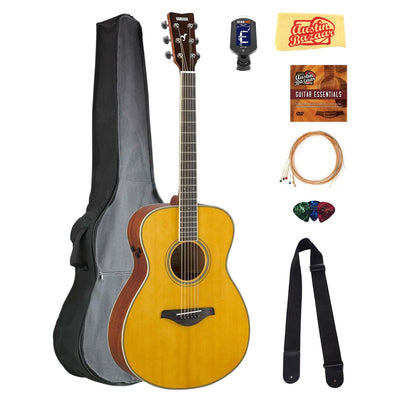 Yamaha FS-TA TransAcoustic Concert Acoustic-Electric Guitar - Vintage Tint w/ Gig Bag