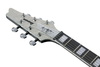 Ibanez PS60 Paul Stanley Electric Guitar - Silver Sparkle w/ Amplifier