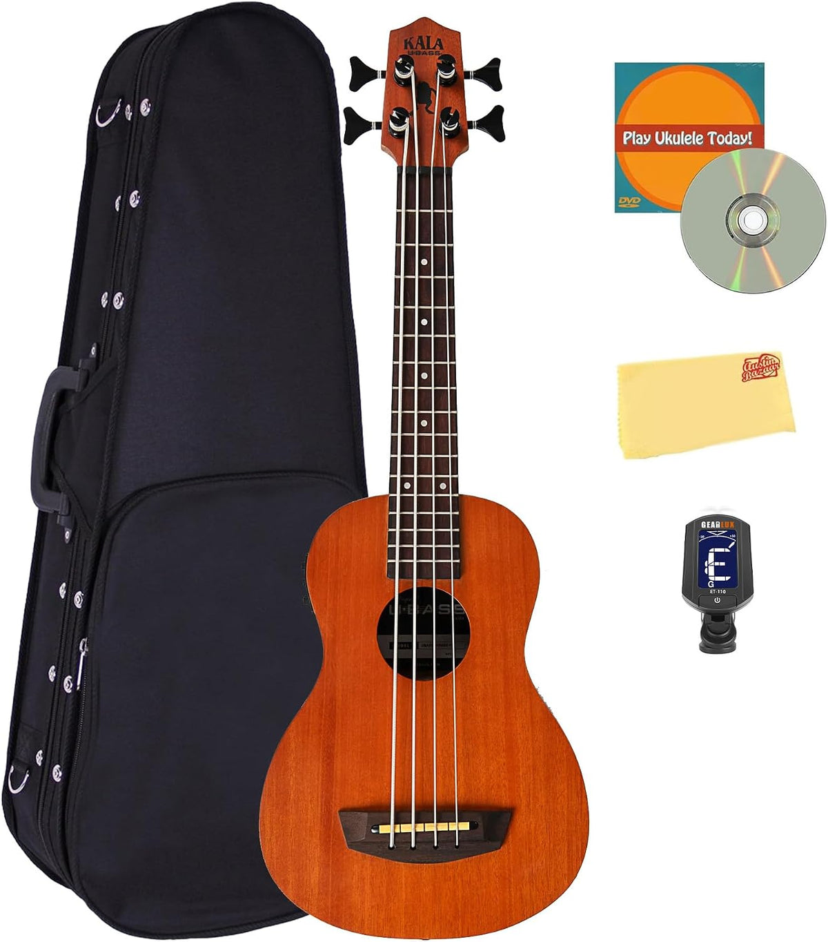 Kala U-BASS-NOMAD-FS Nomad Mahogany U-Bass Acoustic-Electric Ukulele Bass w/ Gig Bag