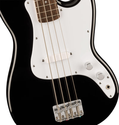 Fender Squier Sonic Bronco Bass Guitar - Black w/ Mustang Micro