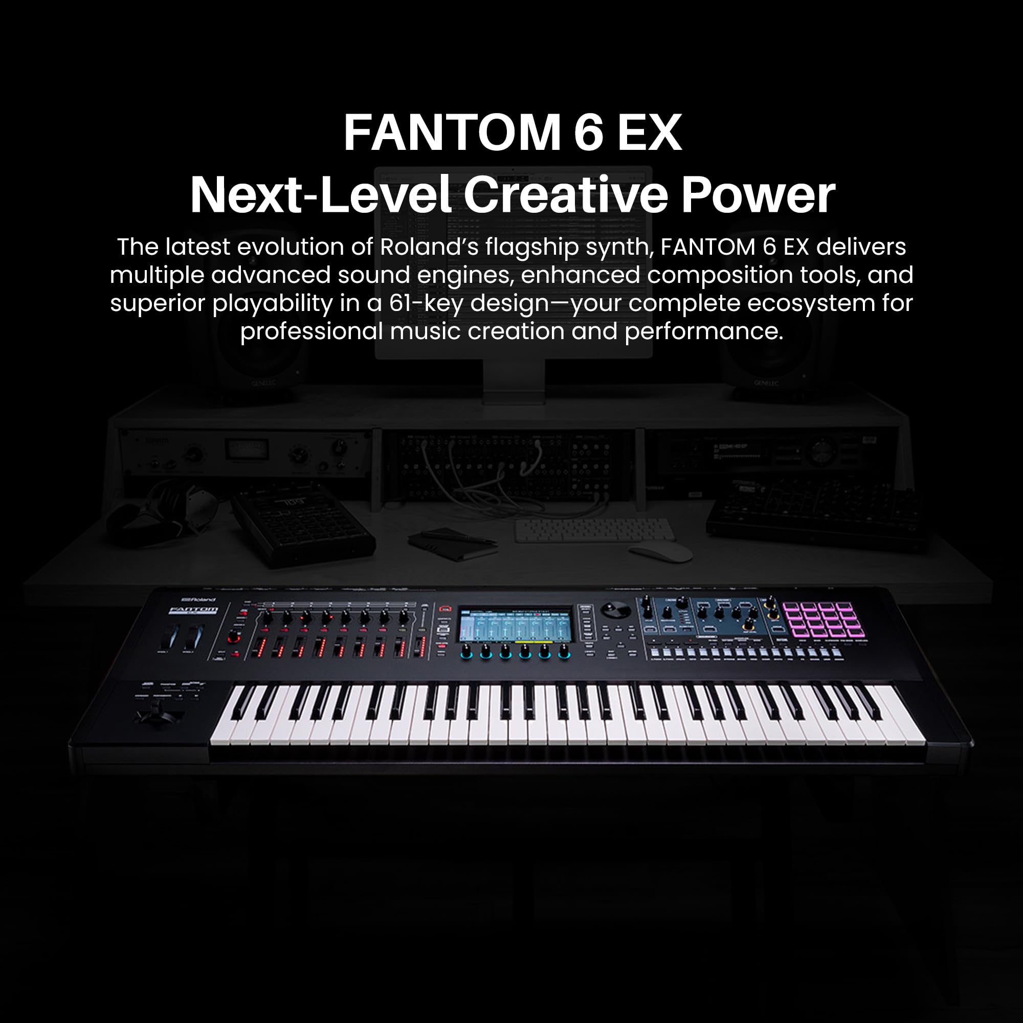 Roland Fantom 6 EX 61-Key Workstation Keyboard Synthesizer w/ Sustain Pedal