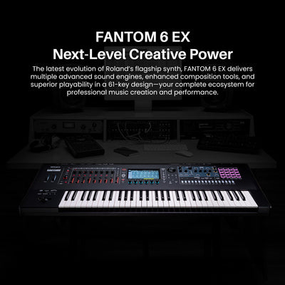 Roland Fantom 6 EX 61-Key Workstation Keyboard Synthesizer w/ Sustain Pedal
