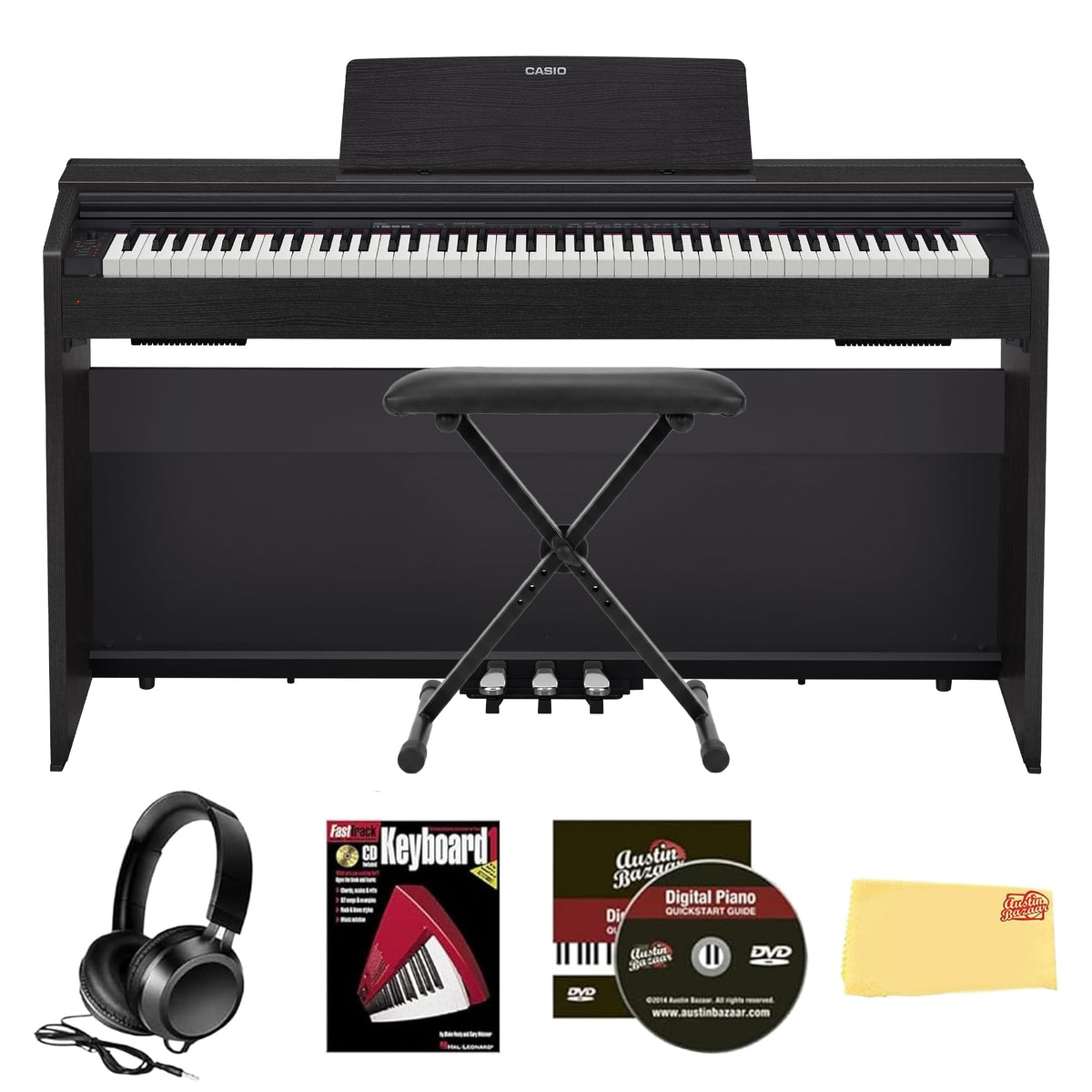 Casio PX-870 Privia Digital Piano - Black w/ Adjustable Bench