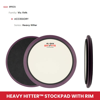 Vic Firth HHPSTR Heavy Hitter Stockpad Practice Pad with Rim