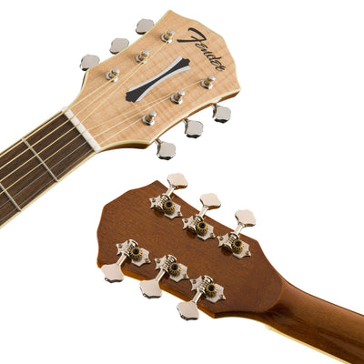 Fender FA-235E Flame Maple Top Concert Acoustic-Electric Guitar - Natural w/ Strap