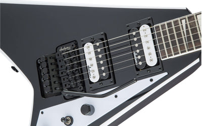Jackson JS Series JS32 Rhoads Electric Guitar - Black with White Bevels w/ Instrument Cable