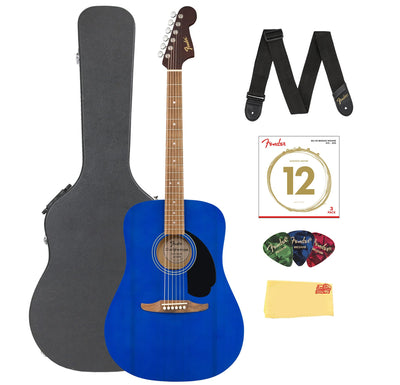 Fender California Redondo Acoustic Guitar - Saphire Blue w/ Hard Case