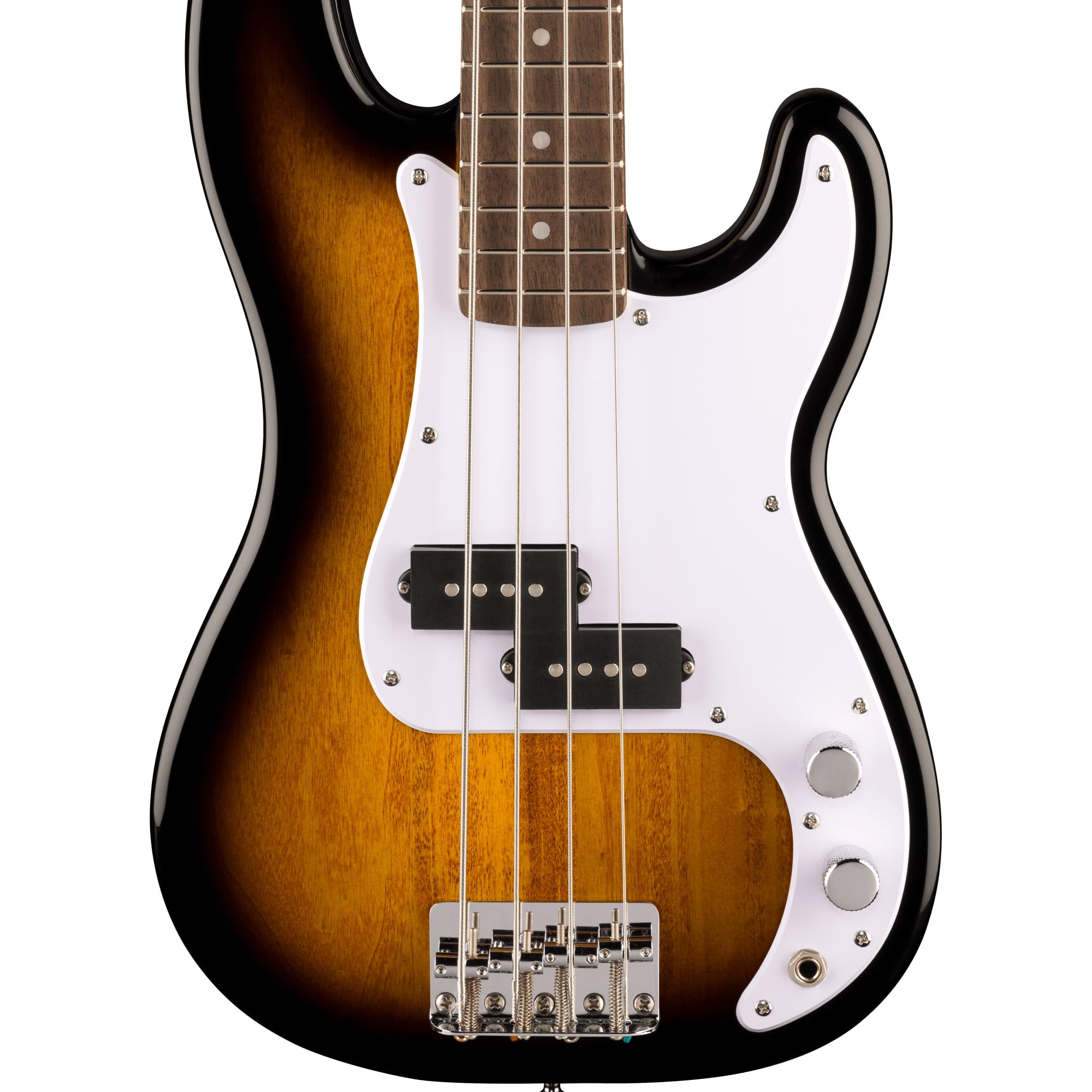 Fender Squier Mini Precision Bass Guitar - 2-Color Sunburst w/ Instrument Cable