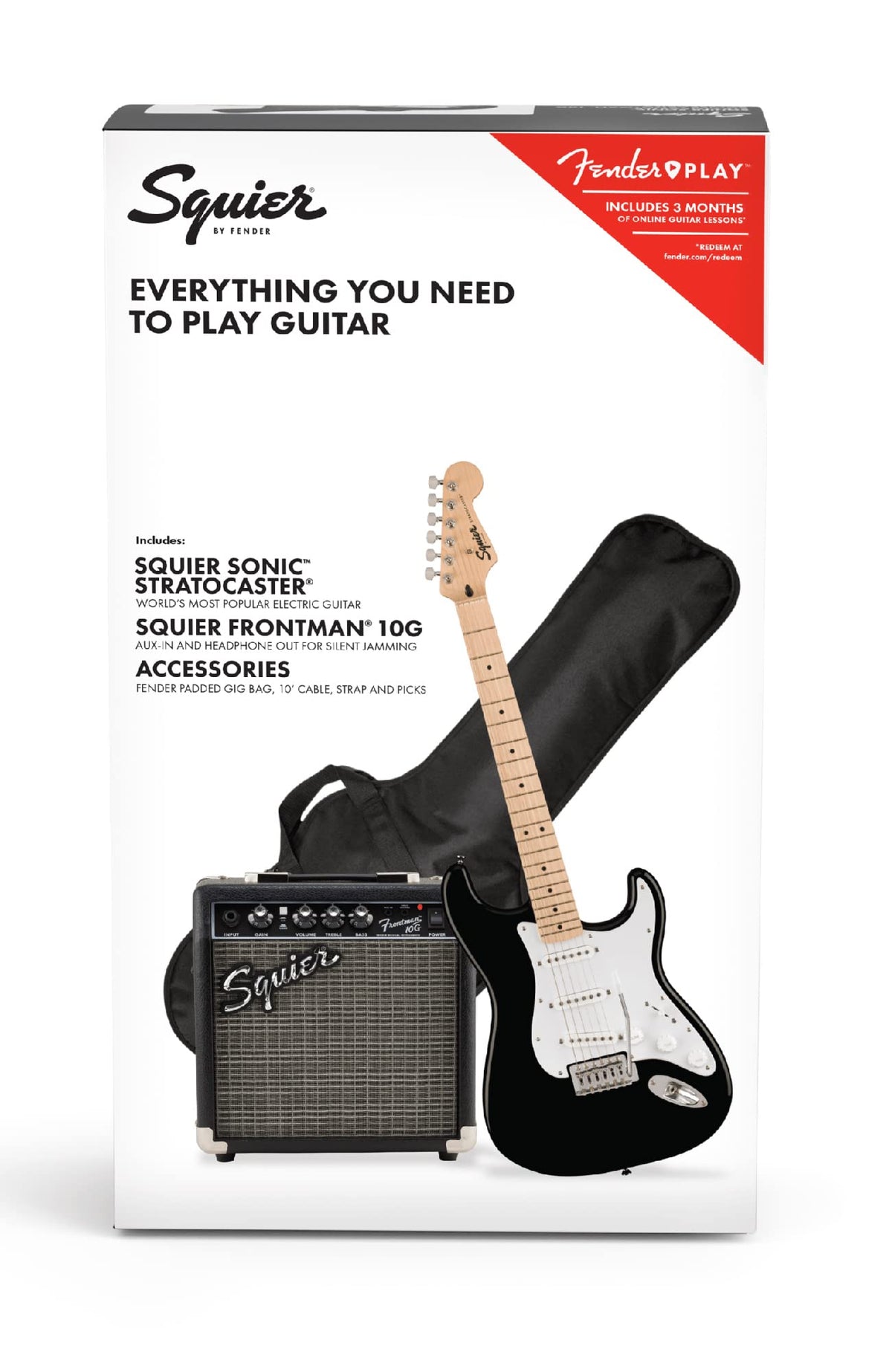 Fender Squier Sonic Stratocaster Pack - Black