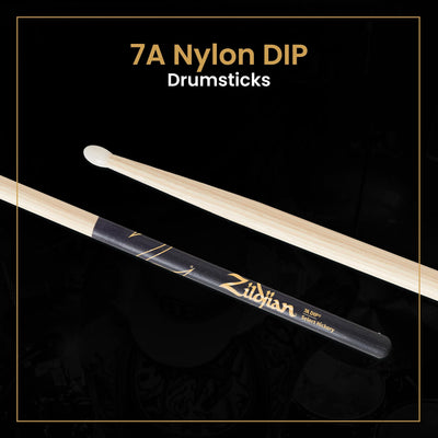 Zildjian 7A DIP Nylon Tip Drumsticks