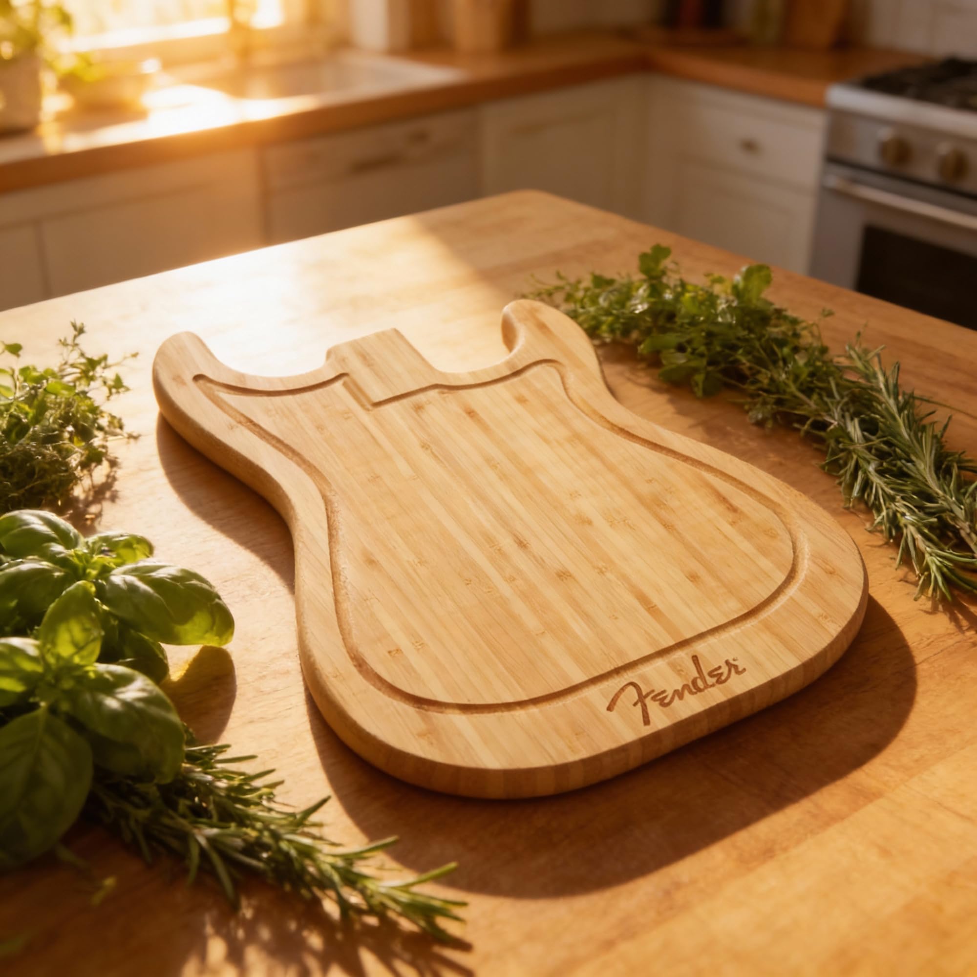Fender Stratocaster Cutting Board w/ Picks