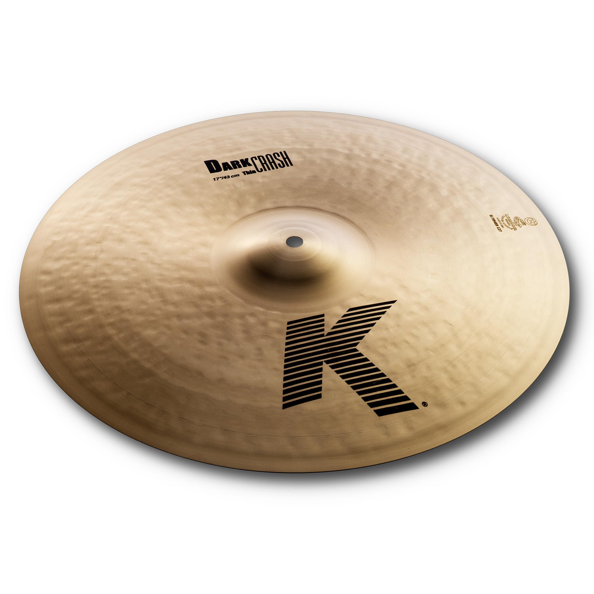 Zildjian K0903 17" K Dark Thin Crash Cymbal w/ Drumstick Bag