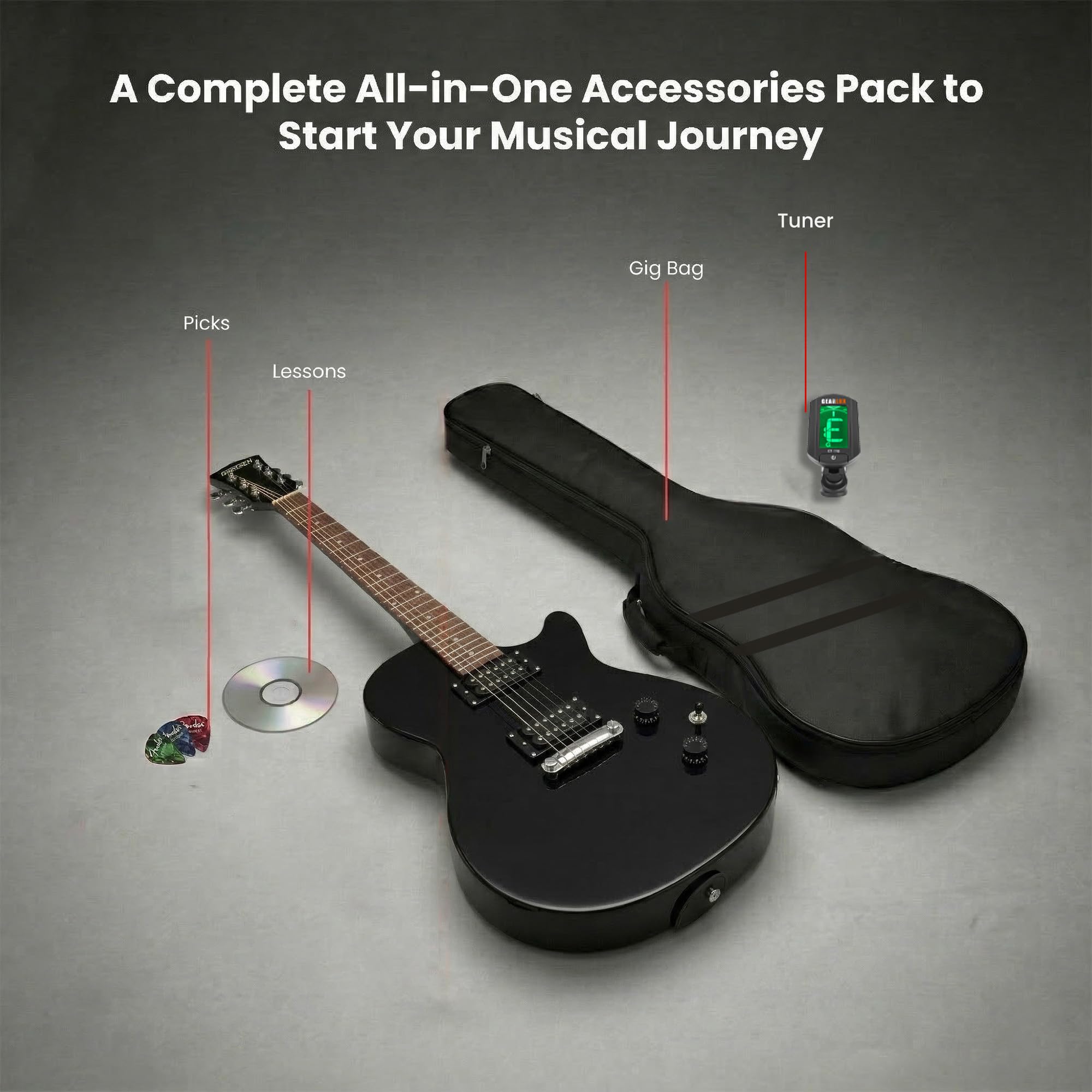 Gretsch Ignite Jet Club Electric Guitar - Jet Black w/ Gig Bag