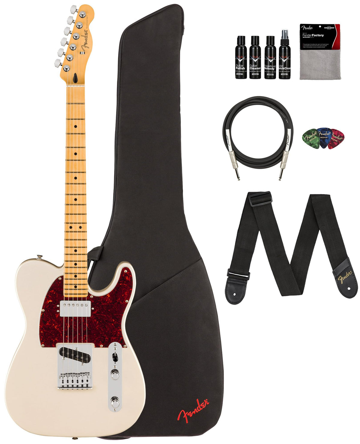 Fender Player II Modified Telecaster SH - Olympic Pearl w/ Cleaning Kit