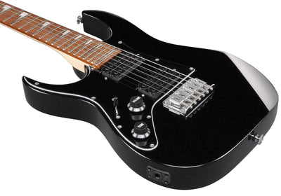 Ibanez GRGM21L RG Gio miKro Short-Scale Electric Guitar, Left Handed - Black Night w/ Amplifier