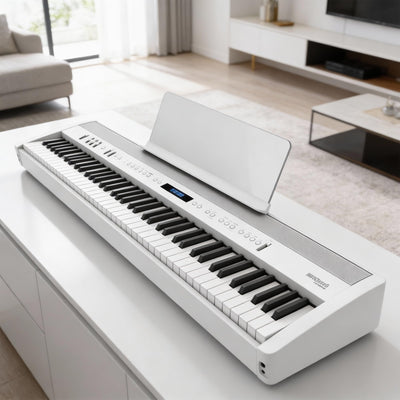 Roland FP-60X Digital Piano - White w/ Adjustable Stand