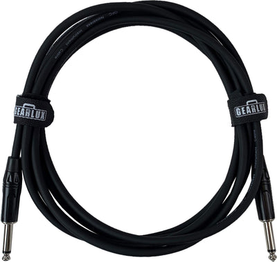 Gearlux 10-Foot Instrument Cable, Straight-Straight, Black - 6 Pack