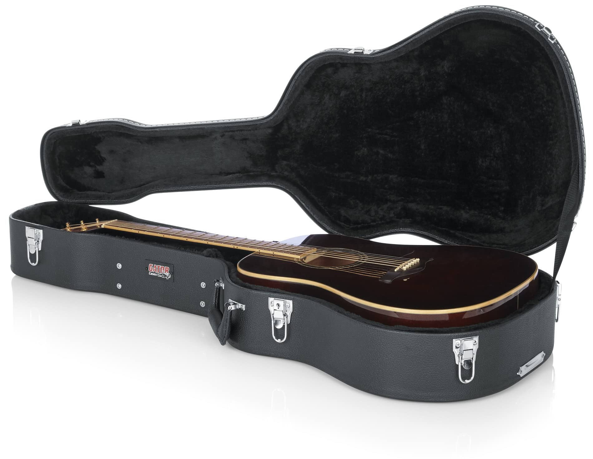 Gator GW-DREAD Deluxe Wood Case for Dreadnought Acoustic Guitars w/ Strap