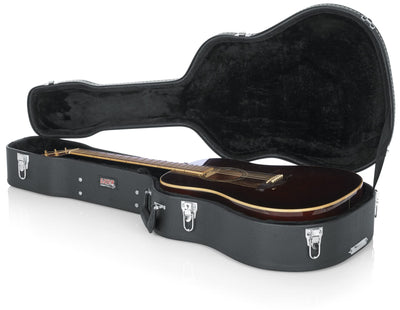 Gator GW-DREAD Deluxe Wood Case for Dreadnought Acoustic Guitars w/ Strap