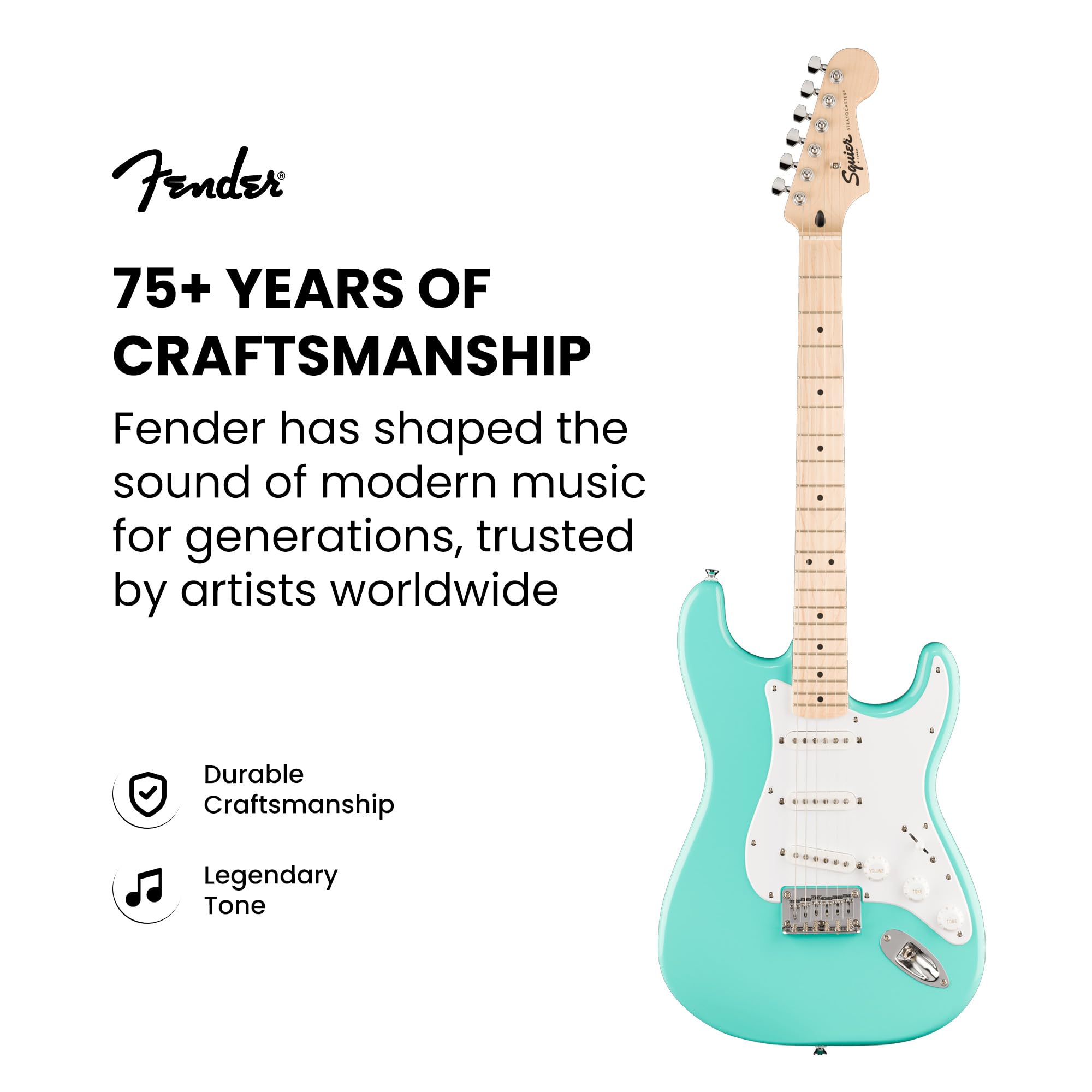 Fender Squier Sonic Stratocaster HT - Sea Foam Green w/ Amplifier