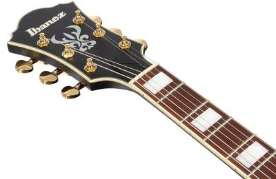 Ibanez AF75G AF Artcore Hollow Body Electric Guitar - Black Flat w/ Gig Bag