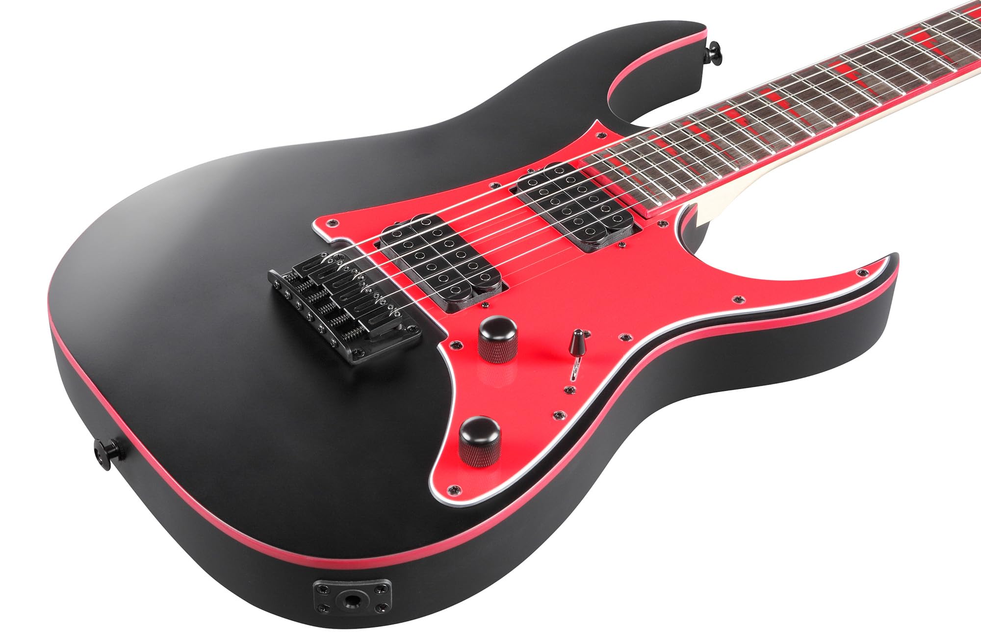 Ibanez GRG131DX RG Gio Electric Guitar - Black Flat w/ Amplifier