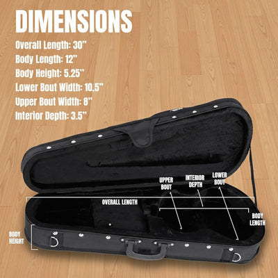 Gearlux Tenor Ukulele Polyfoam Case (28-Inch Length)