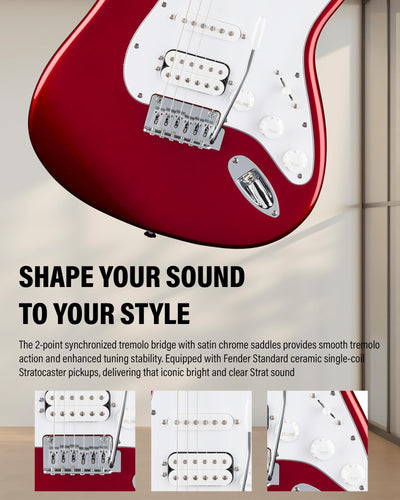 Fender Standard Stratocaster HSS - Candy Cola w/ Guitar Cleaning Kit