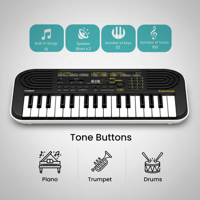 Casio SA-51 Casiotone 32-Key Compact Portable Keyboard w/ Power Supply