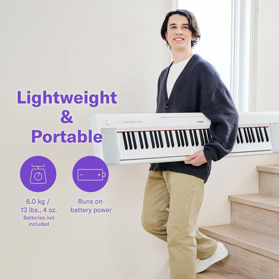 Yamaha NP-35 76-Key Piaggero Portable Keyboard - White