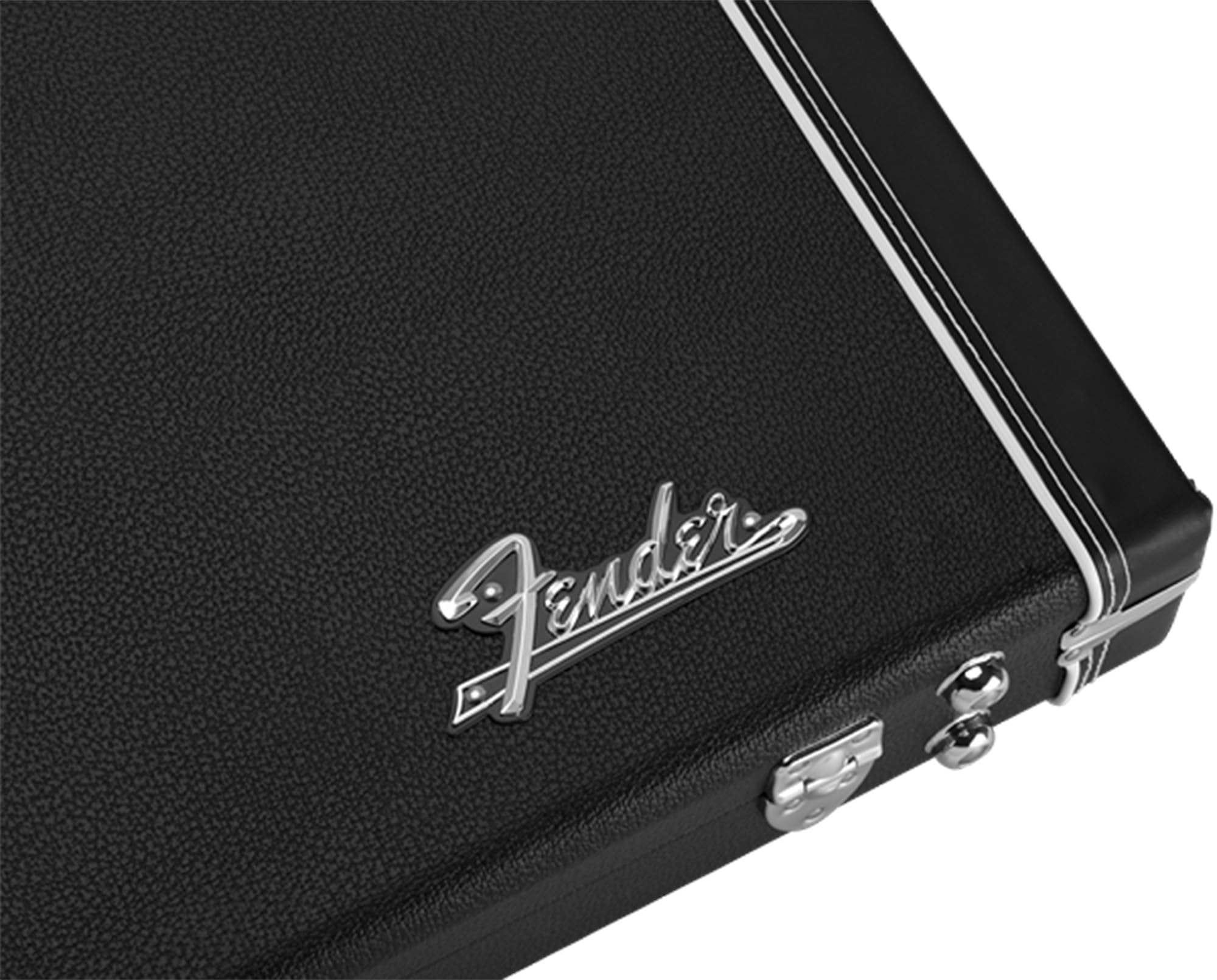 Fender Classic Series Wood Case for Jazzmaster/Jaguar - Black w/ Guitar Strap