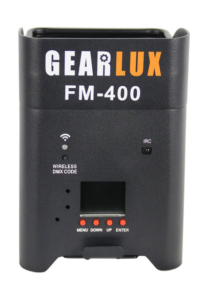 Gearlux SU618WL Rechargeable LED Wash Up-Light with Wireless DMX (6 in 1)