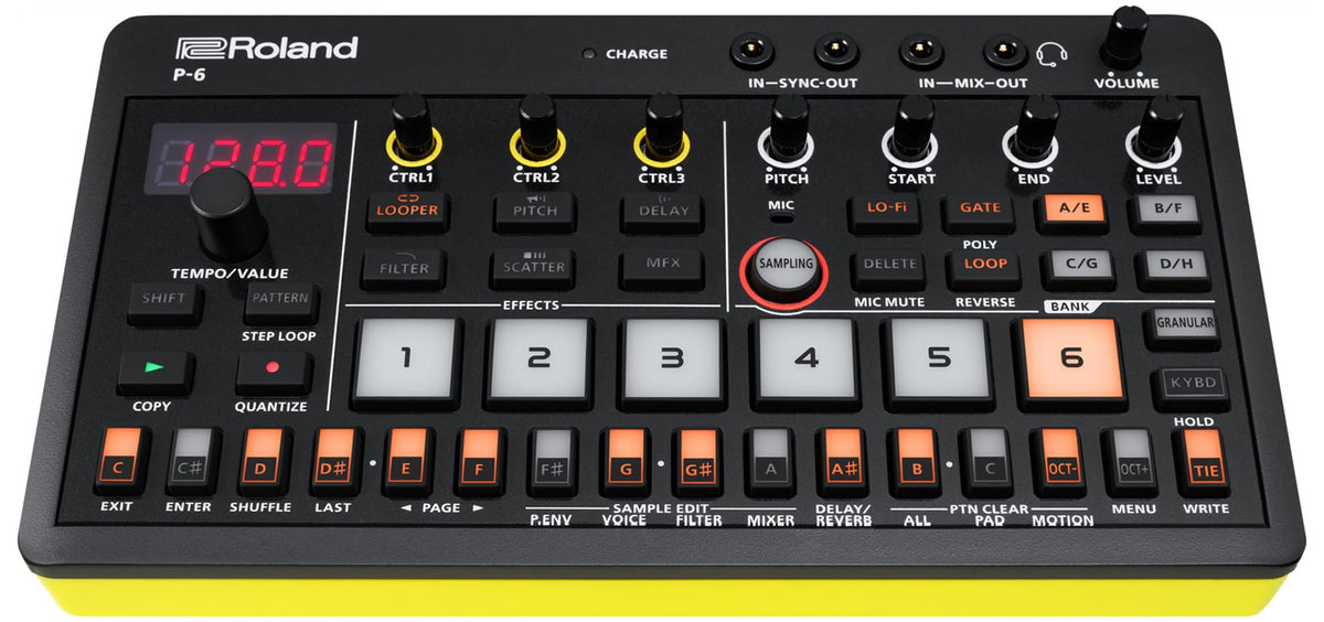 Roland AIRA Compact P-6 Creative Sampler w/ Audio Cable